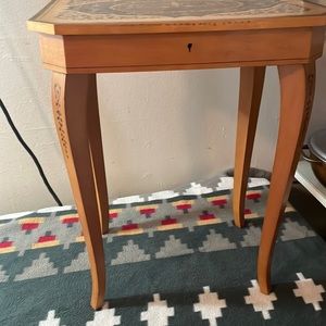 Vintage night stand that is also a jewelry box with music